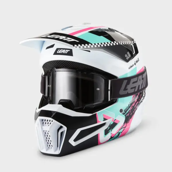 קסדת שטח ליט LEATT Moto 3.5 בצבע לבן ורוד