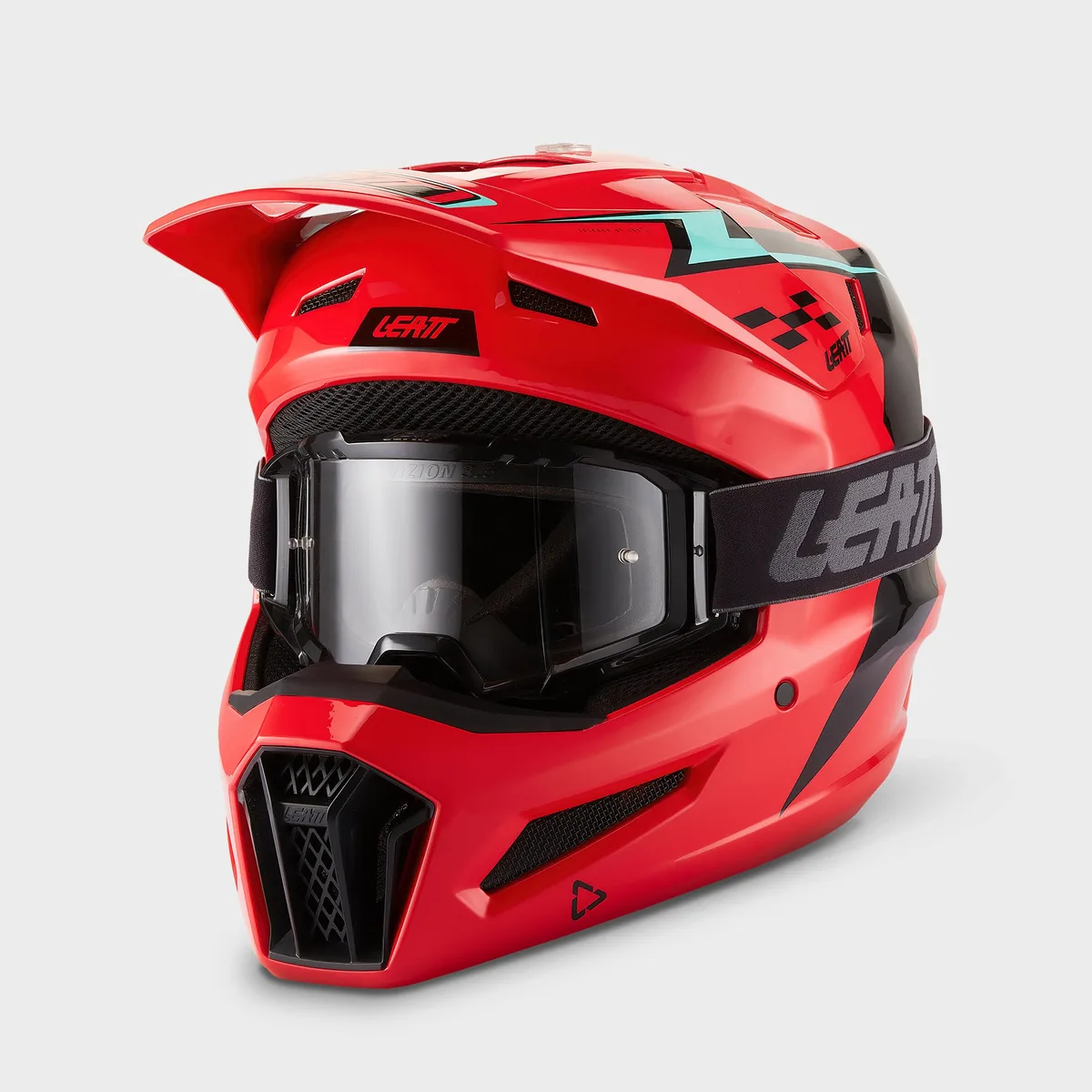 קסדת שטח LEATT Moto 3.5 בצבע אדום שחור קסדת שטח ליט LEATT Moto 3.5 בצבע אדום שחור