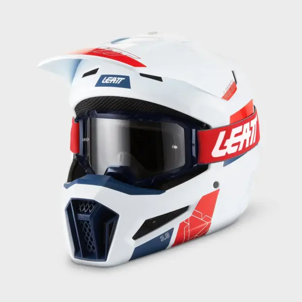 קסדת שטח ליט LEATT Moto 3.5 בצבע לבן אדום