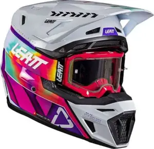 קסדת שטח ליט LEATT Moto 8.5 בצבע פיניאטה לבן ורוד (V26)