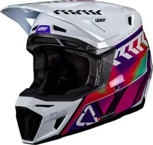 קסדת שטח ליט LEATT Moto 8.5 פיניאטה לבן ורוד (V26) – תמונה 2