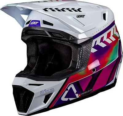 קסדת שטח ליט LEATT Moto 8.5 פיניאטה לבן ורוד (V26) – תמונה 2
