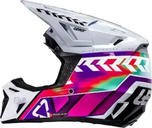 קסדת שטח ליט LEATT Moto 8.5 פיניאטה לבן ורוד (V26) – תמונה 3