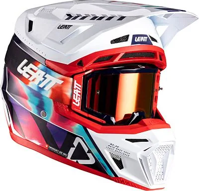 קסדת שטח ליט LEATT Moto 8.5 בצבע לבן אדום סגול (V26)