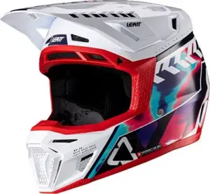 קסדת שטח ליט LEATT Moto 8.5 לבן אדום סגול (V26) – תמונה 2