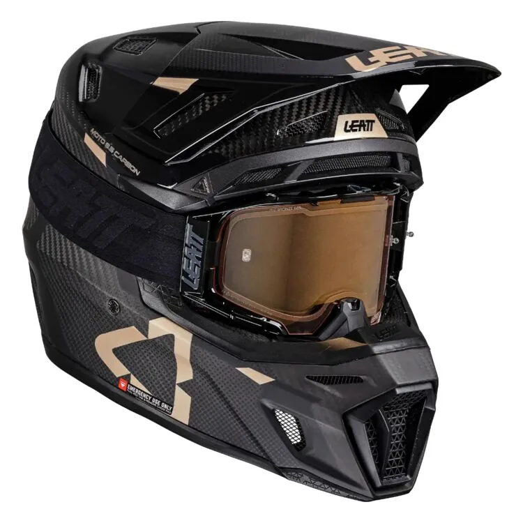 קסדת שטח LEATT Moto 9.5 Carbon בצבע קרבון זהב (V26) קסדת LEATT Moto 9.5 קרבון זהב – קסדת הדגל, V26