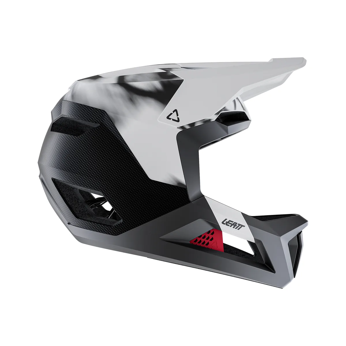 קסדת אופניים מלאה LEATT MTB Gravity 5.0 בצבע שחור לבן קסדת אופניים מלאה ליט LEATT MTB Gravity 5.0 בצבע שחור לבן