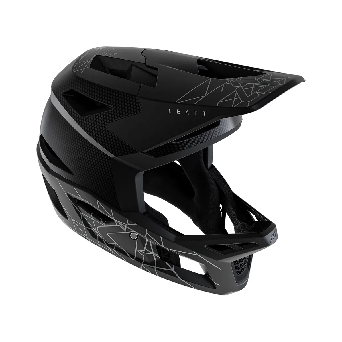 קסדת אופניים מלאה LEATT MTB Gravity 6.0 Carbon בצבע שחור Stealth קסדת אופניים מלאה ליט LEATT MTB Gravity 6.0 Carbon בצבע שחור Stealth