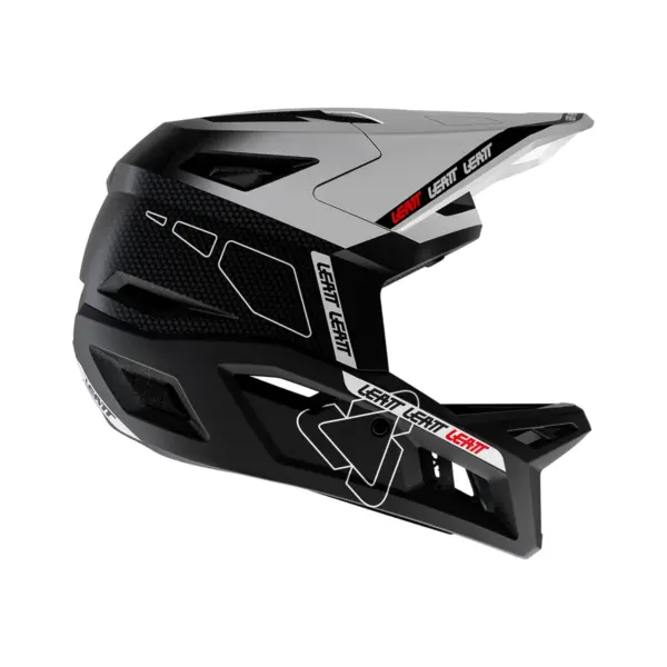 קסדת אופניים מלאה ליט LEATT MTB Gravity 6.0 Carbon שחור לבן – תמונה 2