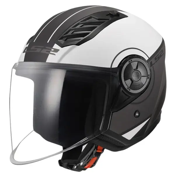 קסדה פתוחה אל אס 2 LS2 Airflow II בצבע לבן-אפור מבריק