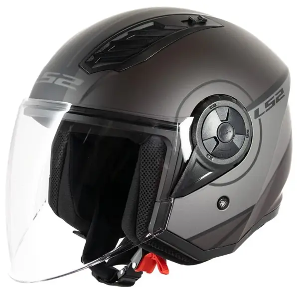 קסדה פתוחה אל אס 2 LS2 Airflow II בצבע שחור מט-אפור