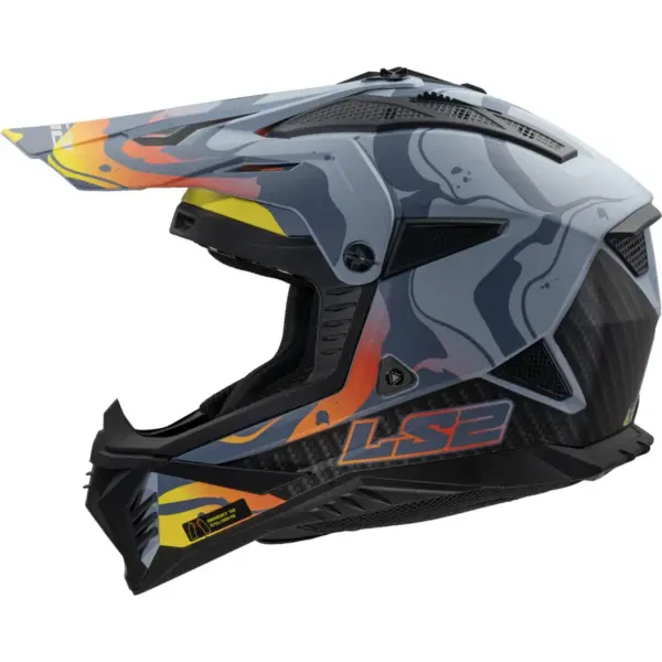 קסדת שטח אל אס 2 LS2 Fast II בצבע אפור כהה מט