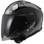 קסדה פתוחה קרבון אל אס 2 LS2 Infinity II Carbon בצבע קרבון מבריק