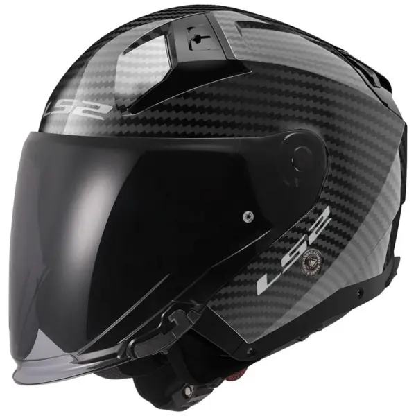 קסדה פתוחה קרבון אל אס 2 LS2 Infinity II Carbon בצבע קרבון מבריק