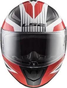 קסדה מלאה אל אס 2 LS2 Rapid II FF353 לבן-אדום (Grid) – תמונה 4