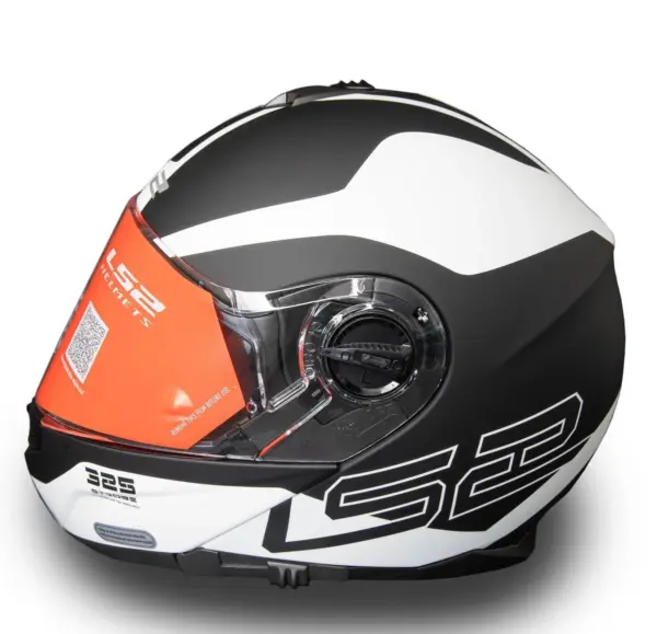 קסדה נפתחת אל אס 2 LS2 Strobe FF325 שחור-לבן – תמונה 2