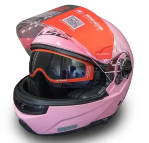 קסדה נפתחת אל אס 2 LS2 Strobe FF325 ורוד – תמונה 4