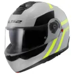 קסדה נפתחת אל אס 2 LS2 Strobe II בצבע אפור-צהוב