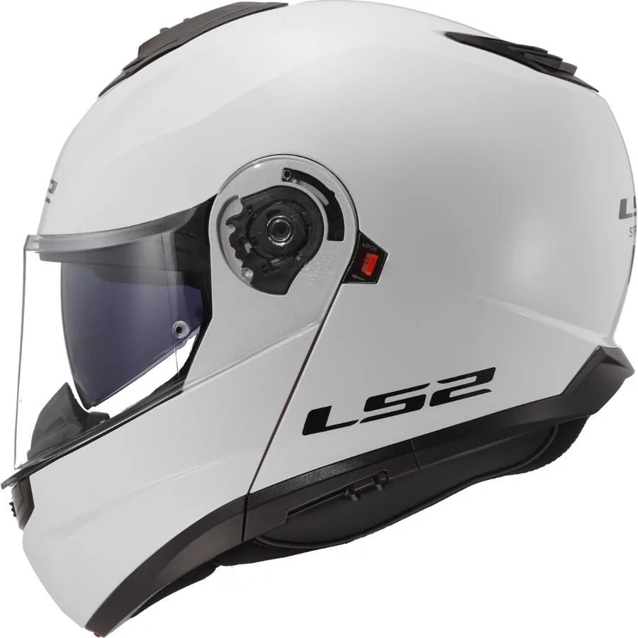 קסדה נפתחת LS2 Strobe II בצבע לבן מבריק קסדה נפתחת אל אס 2 LS2 Strobe II בצבע לבן מבריק