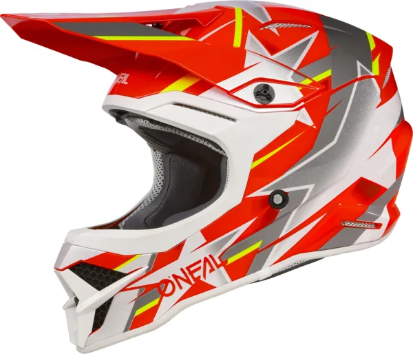 קסדת שטח O'NEAL 3SRS Ride – אדום/לבן/אפור