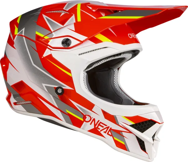 קסדת שטח אוניל O'NEAL 3SRS RIDE אדום/לבן/אפור – תמונה 2