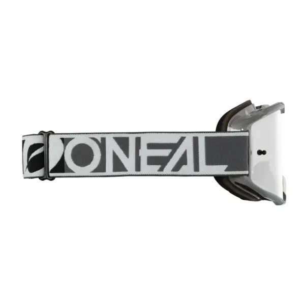 משקפי אבק אוניל O'NEAL B-10 DUPLEX אפור/לבן/שחור, עדשת מראה כסופה – תמונה 2