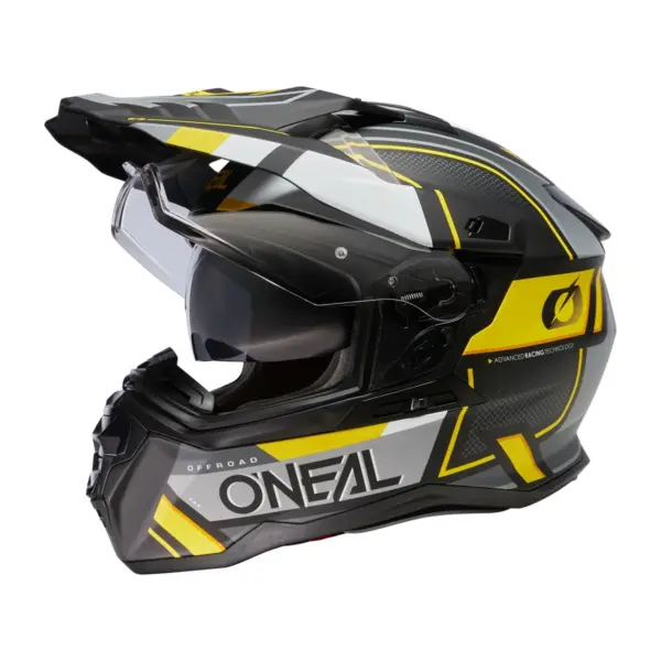 קסדת אדוונצ'ר אוניל O'NEAL D-SRS SQUARE שחור/אפור/צהוב ניאון – תמונה 2