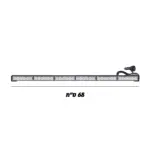 לד בר פלאש מהבהב 12V לרכב שטח ועבודה עם חיבור מצת 68 ס״מ – תמונה 4