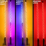 מוט תאורת לד RGB גמיש לרכב ולשטח עם שלט ואפליקציה | 45/60/90 ס"מ – תמונה 13