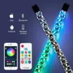 מוט תאורת לד RGB גמיש לרכב ולשטח עם שלט ואפליקציה | 45/60/90 ס"מ – תמונה 8