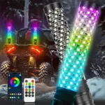 זוג מוטות לד RGB ספירלה – 40/60 ס״מ לבאגי ולשטח