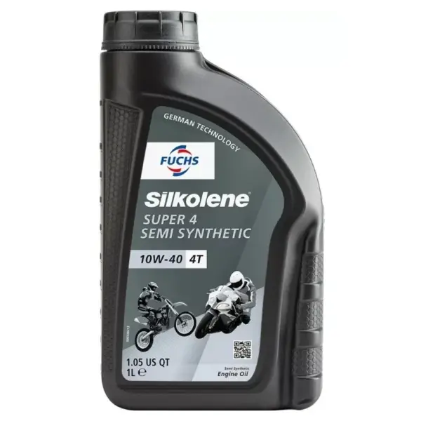 שמן Silkolene Super 4 10W-40 – חצי סינטטי, 1 ליטר