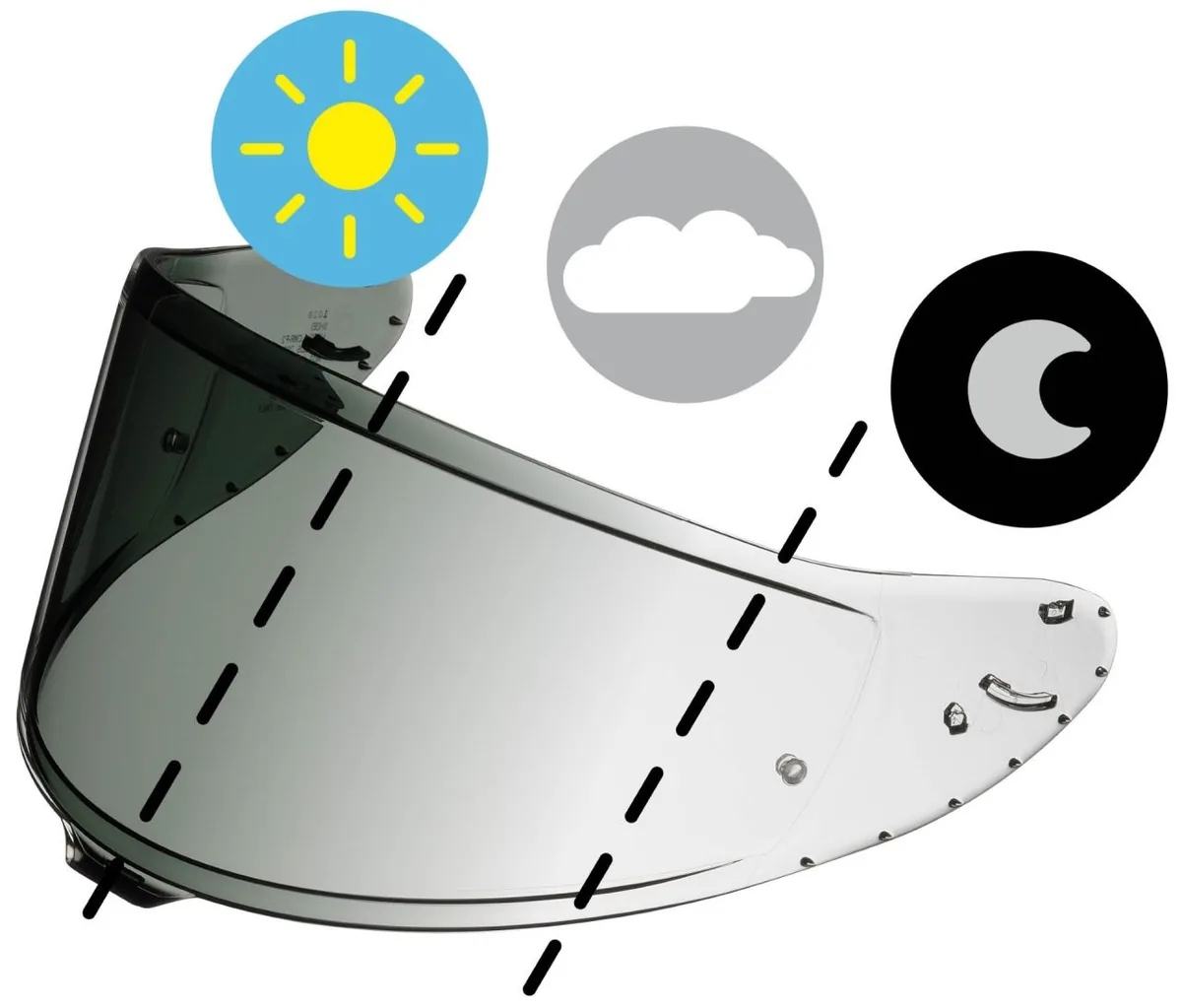 משקף SHOEI CWR-F2PN בגוון פוטוכרומי מתכהה משקף שואי SHOEI CWR-F2PN בגוון פוטוכרומי מתכהה