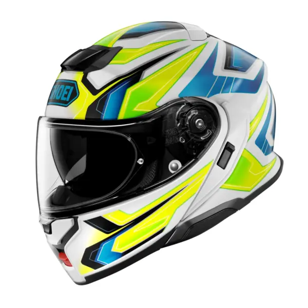 קסדה נפתחת שואי SHOEI Neotec 3 בגוון צהוב/כחול/לבן
