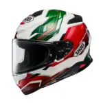 קסדת כביש מלאה שואי SHOEI NXR2 בגוון אדום/ירוק/לבן