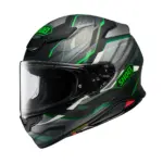 קסדת כביש מלאה שואי SHOEI NXR2 בגוון שחור/אפור/ירוק