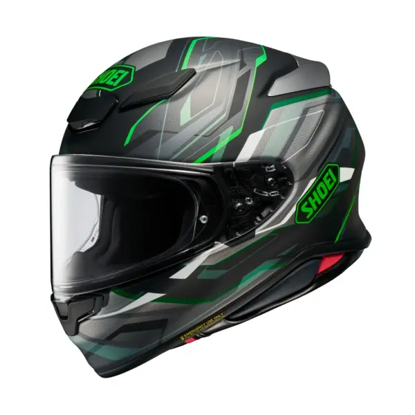 קסדת כביש מלאה שואי SHOEI NXR2 בגוון שחור/אפור/ירוק