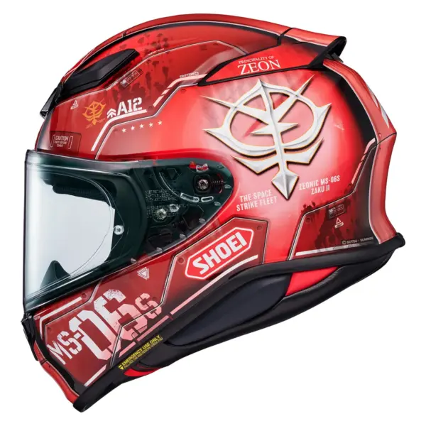 קסדת כביש מלאה שואי SHOEI NXR2 Char's Zaku II TC-1 אדום – תמונה 2