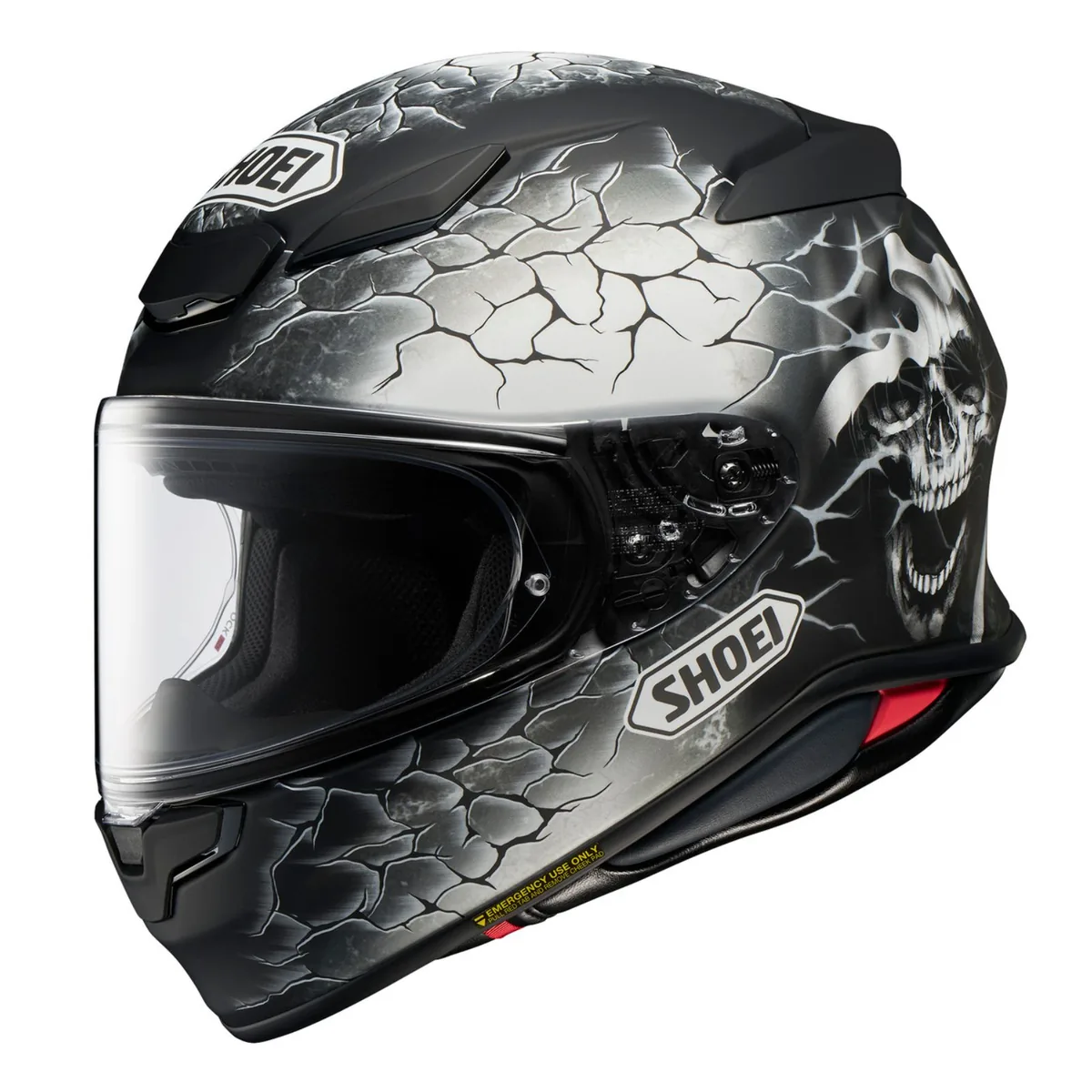 קסדת כביש מלאה SHOEI NXR2 בגוון שחור/לבן מט קסדת כביש מלאה שואי SHOEI NXR2 בגוון שחור/לבן מט