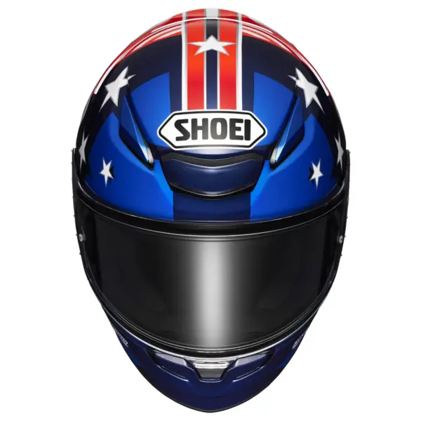 קסדת כביש מלאה שואי SHOEI NXR2 Marquez American Spirit TC-10 כחול/אדום/לבן – תמונה 2