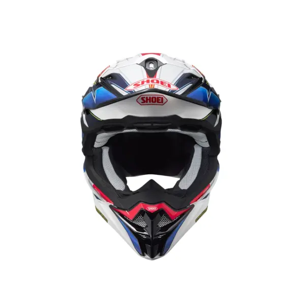קסדת שטח שואי SHOEI VFX-WR 06 Sparkle TC-10 אדום/כחול/לבן – תמונה 2