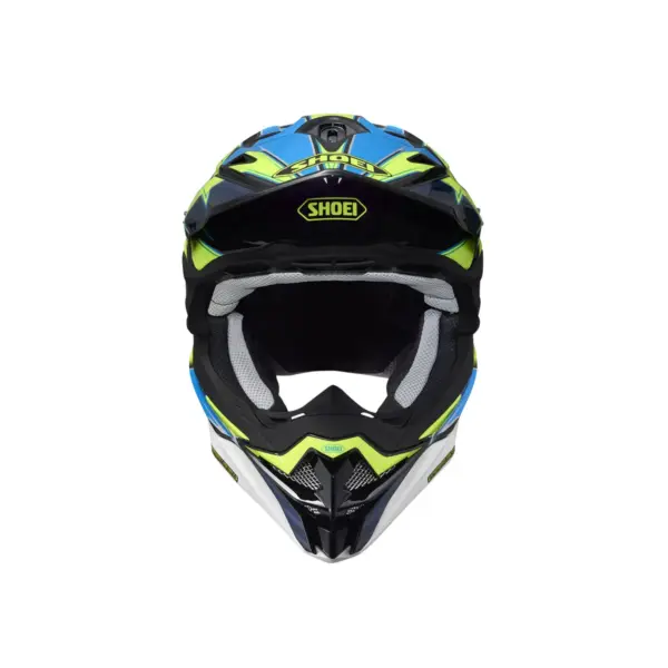 קסדת שטח שואי SHOEI VFX-WR 06 Sparkle TC-3 צהוב/כחול/לבן – תמונה 2