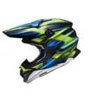 קסדת שטח שואי SHOEI VFX-WR 06 Sparkle TC-3 צהוב/כחול/לבן – תמונה 3