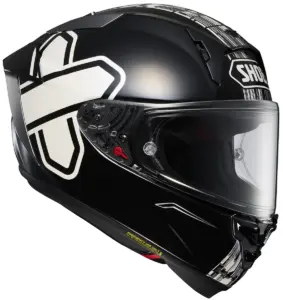 קסדת כביש מלאה שואי SHOEI X-SPR Pro Cross Logo TC-5 שחור/לבן – תמונה 2