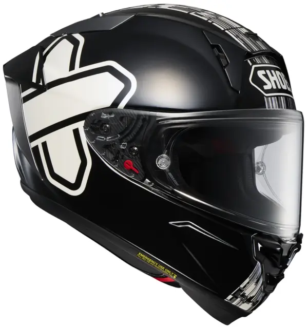 קסדת כביש מלאה שואי SHOEI X-SPR Pro Cross Logo TC-5 שחור/לבן – תמונה 2